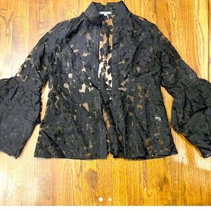 Sheer see through long sleeve stylish shirt. Designer -Gracia